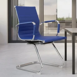 Sedia blu una Sedia Imbottito, Peso Supportato 120 kg - Artena