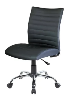 Ufficio|Sedie Con Ruote > Dmora Sedia con ruote da ufficio in tessuto nera - Lia Nero