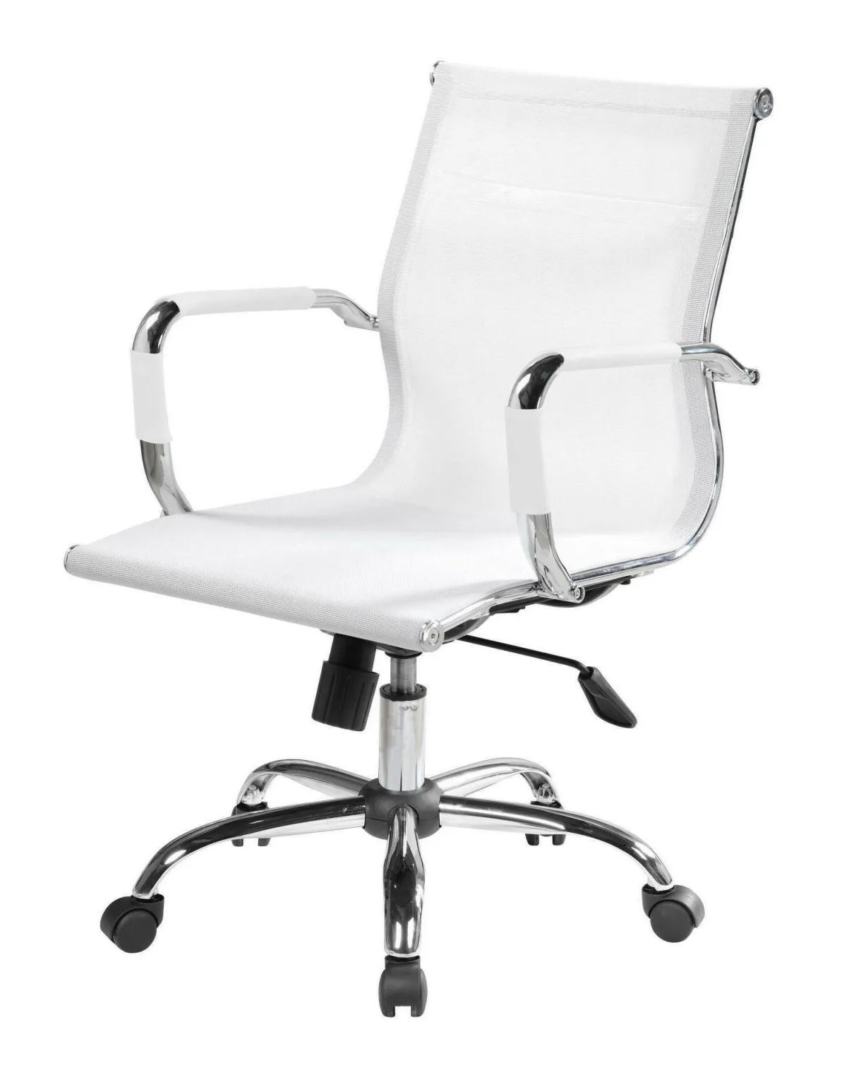 Ufficio|Camera Da Letto > Dmora Sedia con ruote Dfrosi, , 62x54h92/102 cm Bianco