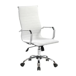 Sedia con ruote Dlemmen, Bianco, 63x54h106/116 cm