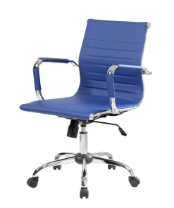 Ufficio|Camera Da Letto > Dmora Sedia con ruote Dluis, , 62x54h92/102 cm Blu