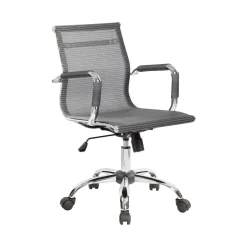 Ufficio|Camera Da Letto > Dmora Sedia con ruote Dmannin, , 62x54h92/102 cm Grigio