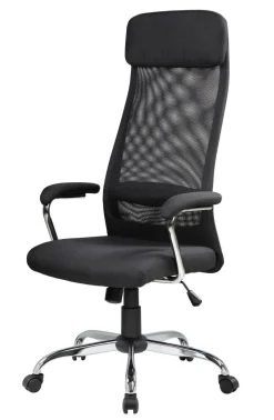 Ufficio|Sedie Con Ruote > Dmora Sedia con ruote schienale alto in tessuto nera - Umeno Nero