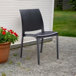 Sedia da balcone impilabile antracite - Camo