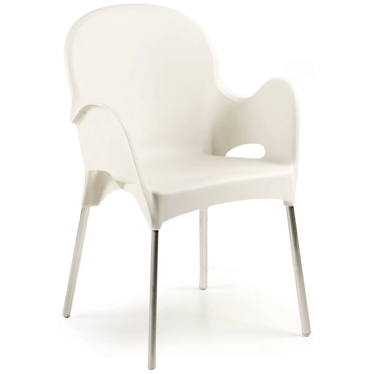 Sedie Da Esterno|Sedie > Dmora Sedia da Esterno una Sedia Impilabile, Braccioli Made in Italy - Vashti Beige