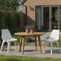 Sedia da Esterno Bianco 2 Sedie Peso Supportato 120 kg, Colore Seduta Bianco Made in Italy - Montivilla