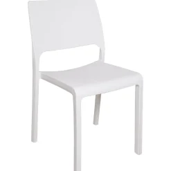 Sedia da Esterno Bianco una Sedia Impilabile, Peso Supportato 120 kg - Cereseto