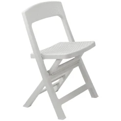 Sedia da Esterno Bianco una Sedia Pieghevole, Colore Seduta Bianco - Sanzeno