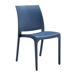 Sedie Da Esterno|Sedie > Dmora Sedia da Esterno una Sedia Impilabile, Peso Supportato 110 kg Made in Italy - Camo Blu