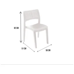 Sedia da esterno design bianco - Genny