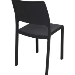 Sedie Da Esterno|Sedie > Dmora Sedia da esterno design impilabile antracite - Cereseto Grigio Antracite