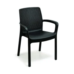 Sedia da esterno elegante impilabile antracite - Asha
