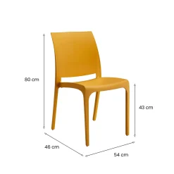Sedia da Esterno Giallo una Sedia Impilabile, Peso Supportato 110 kg Made in Italy - Camo