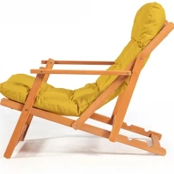Sedia da Esterno Giallo una Sedia Schienale Reclinabile, Imbottito - Stintino