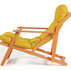 Sedia da Esterno Giallo una Sedia Schienale Reclinabile, Imbottito - Stintino