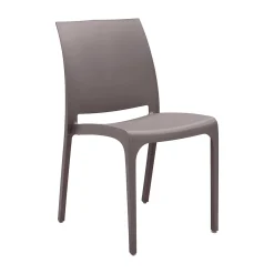 Sedia da Esterno Grigio Tortora una Sedia Impilabile, Peso Supportato 110 kg Made in Italy - Camo