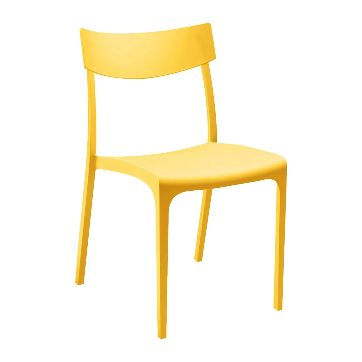 Sedia da esterno impilabile giallo - Lupia