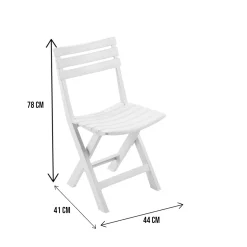 Sedia da esterno in plastica bianco - Arizona