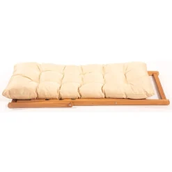 Sedie Da Esterno|Sedie > Dmora Sedia da Esterno Marrone Bianco Crema Schienale Reclinabile una Sedia, Imbottito - Coghinass Bianco Crema, Marrone
