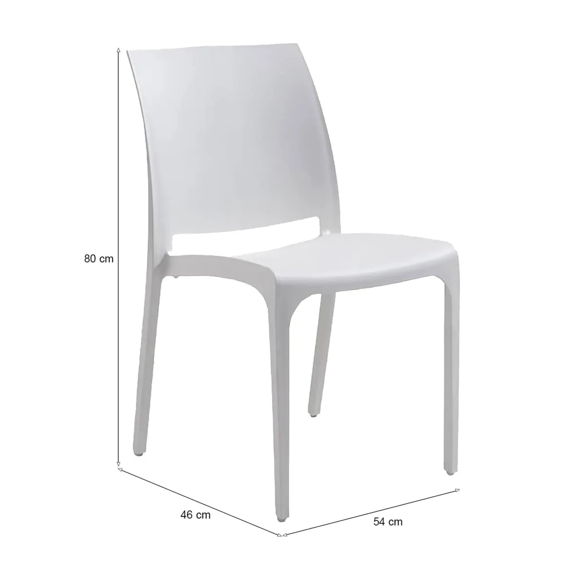 Sedia da esterno resistente bianco - Dusanbe