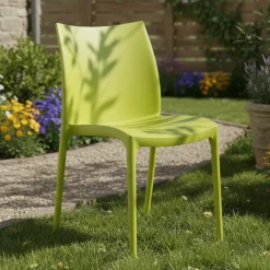 Sedie Da Esterno|Sedie > Dmora Sedia da Esterno una Sedia Impilabile, Peso Supportato 120 kg Made in Italy - Grover Verde