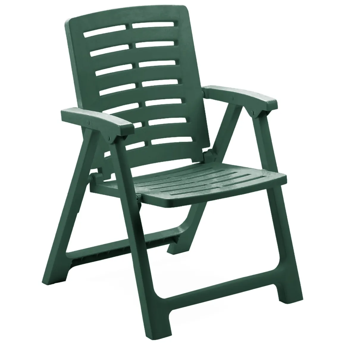 Sedia da Esterno Verde una Sedia Schienale Reclinabile, Multiposizione Made in Italy - Wadley