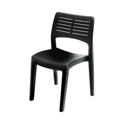 Sedia da giardino design impilabile antracite - Genny