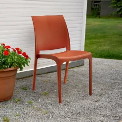 Sedia da giardino impilabile rosso - Camo