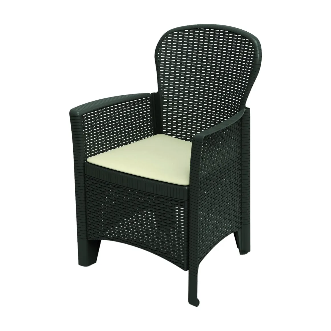 Sedie Da Esterno|Sedie > Dmora Sedia da giardino in plastica - Amilton Bianco