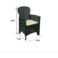 Sedie Da Esterno|Sedie > Dmora Sedia da giardino in plastica - Amilton Bianco