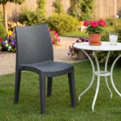 Sedia da giardino moderna impilabile antracite - Ant