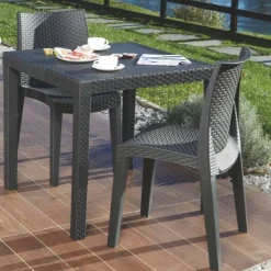 Sedia da giardino moderna impilabile antracite - Ant