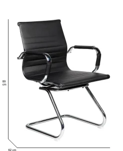 Ufficio|Camera Da Letto > Dmora Sedia Dfusett, 62x54h89 cm, Nero