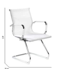 Sedia Dgoldon, 62x54h89 cm, Bianco