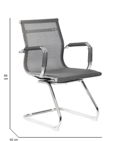 Ufficio|Camera Da Letto > Dmora Sedia Dgoldon, 62x54h89 cm, Grigio