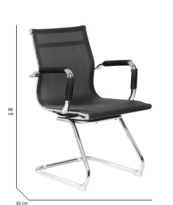 Sedia Dgoldon, 62x54h89 cm, Nero