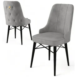 Sedia Grigio 6 Sedie Imbottito, Peso Supportato 120 kg - Cressa