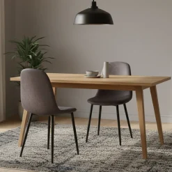 Sedie > Dmora Sedia 2 Sedie Materiale Struttura in Metallo, Colore Seduta - Cerda Grigio