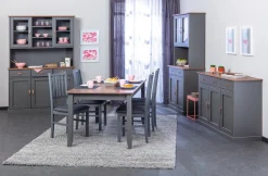 Sedia Grigio una Sedia Materiale Struttura in Legno Massello, Colore Seduta Grigio - Fraine