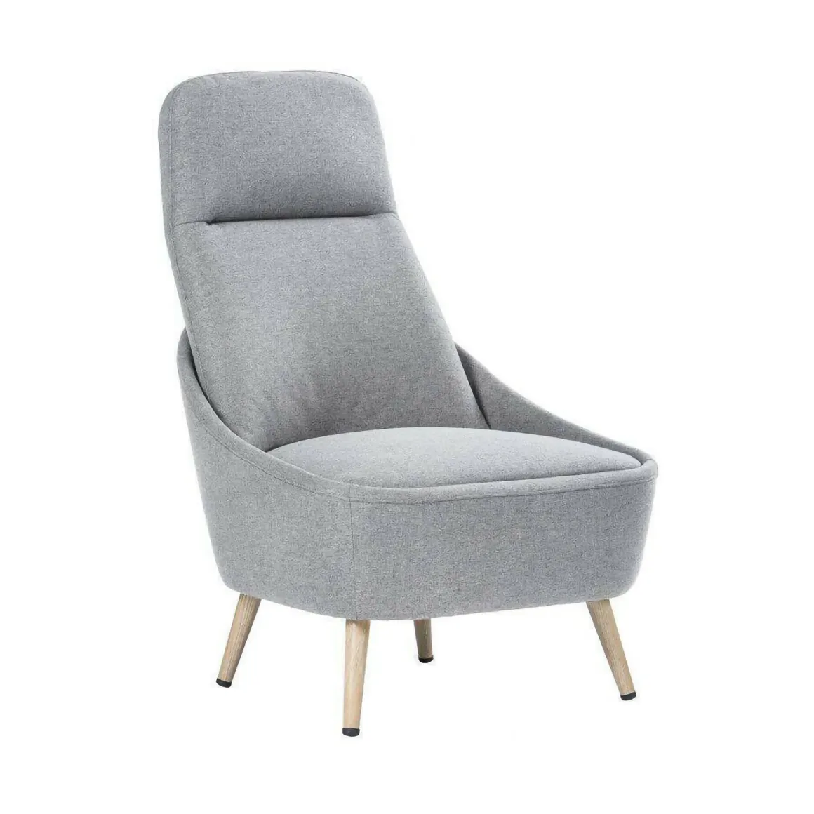 Sedia imbottita in tessuto grigio - Azzio