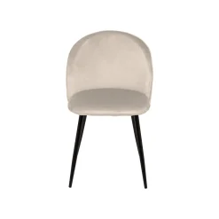 Sedia imbottita in velluto grigio chiaro - Achito