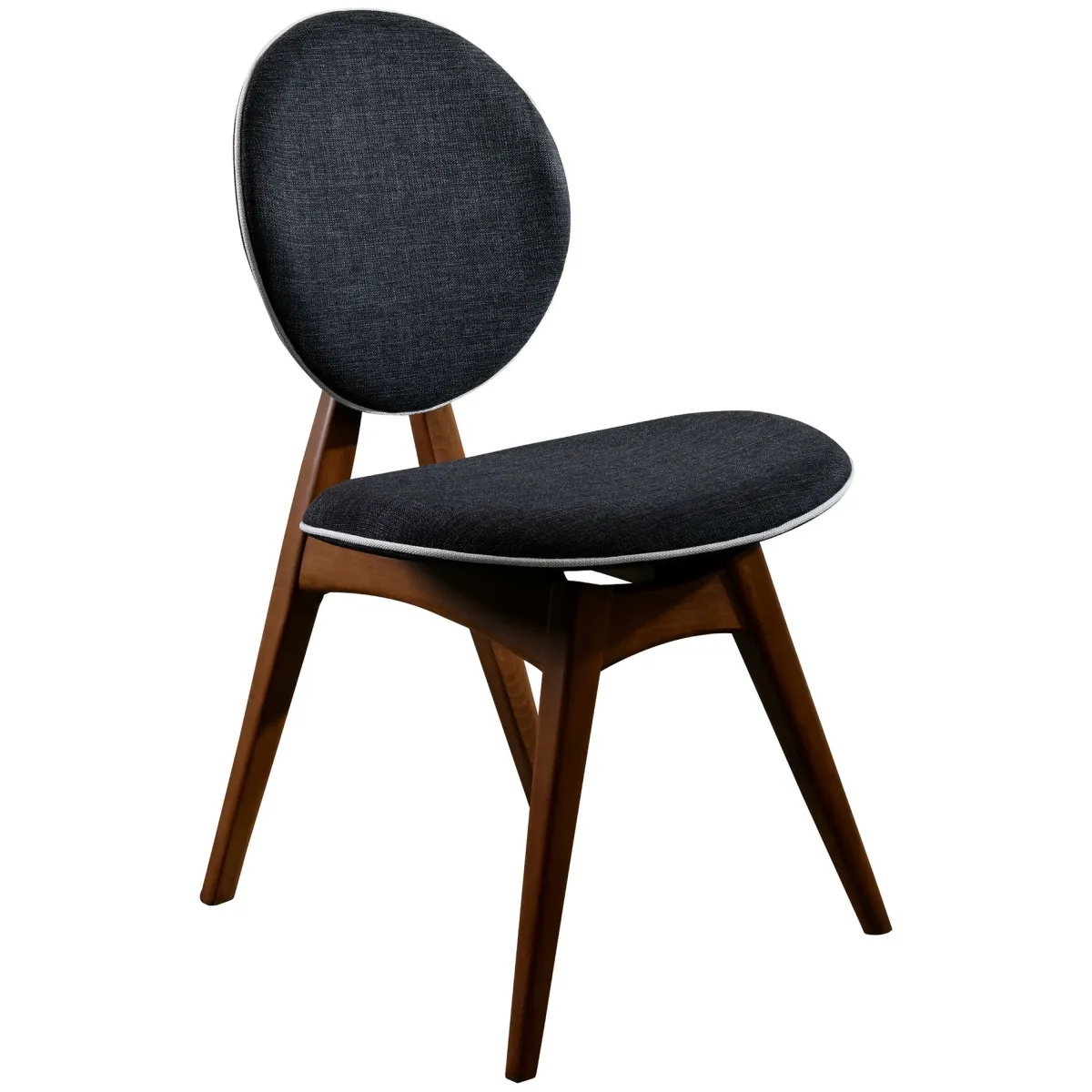 Sedie > Dmora Sedia 2 Sedie Imbottito, Peso Supportato 150 kg - Centrale Marrone Noce