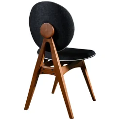 Sedie > Dmora Sedia 2 Sedie Imbottito, Peso Supportato 150 kg - Centrale Marrone Noce