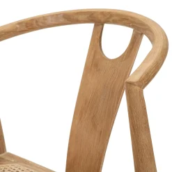 Sedia Marrone 2 Sedie Seduta in Rattan Intrecciato, Materiale Struttura in Legno - Ione