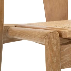 Sedia Marrone 2 Sedie Seduta in Rattan Intrecciato, Materiale Struttura in Legno - Ione