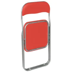 Ufficio|Cucina > Dmora Sedia pieghevole imbottita rossa struttura in metallo - Antenore Grigio, Rosso