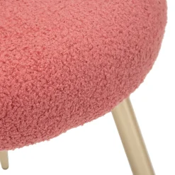 Sedia Rosa oro una Sedia Seduta in Tessuto Effetto Bouclè, Imbottito - Rishik