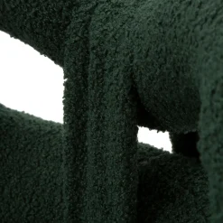 Sedie > Dmora Sedia Verde oro una Sedia Seduta in Tessuto Effetto Bouclè, Imbottito - Rishik Oro, Verde