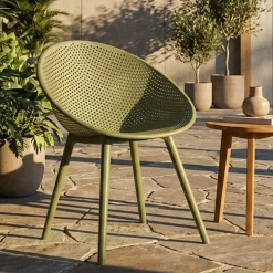 Sedie > Dmora Sedia 2 Sedie Adatto per Indoor/outdoor, Materiale Struttura in Plastica - Tansen Verde