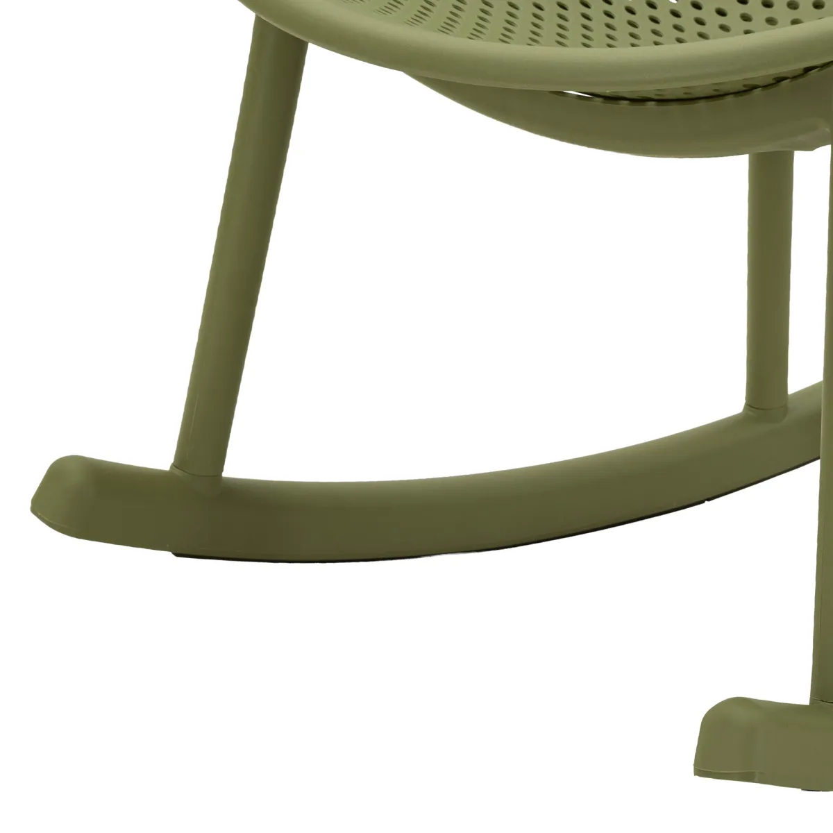 Sedie > Dmora Sedia 2 Sedie a Dondolo, Adatto per Indoor/outdoor, Materiale Struttura in Plastica - Phunt Verde